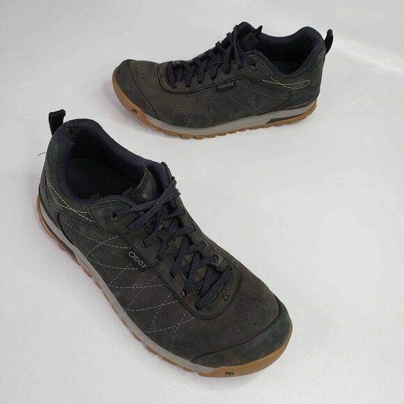Oboz Bozeman Low Men's Black Leather Outdoor Shoes US Size 8.5 - Picture 1 of 11